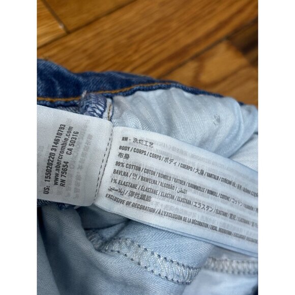 Abercrombie Fitch Womens 90s Straight Ultra High-Rise Jeans Size Plus 24L Tall - Picture 6 of 7